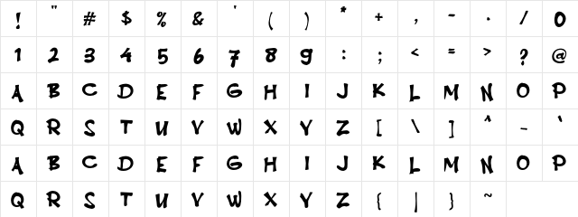 a Aja Males Regular  glyph index