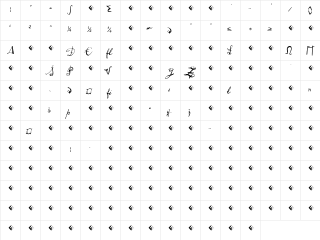 Pepe-Expert Regular  glyph index