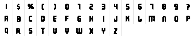Terminus Regular  glyph index