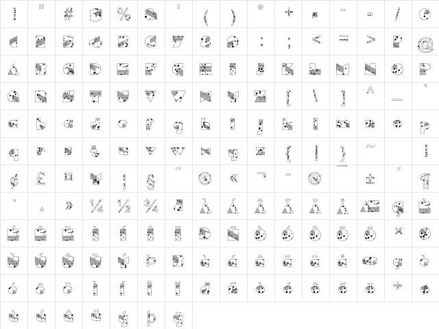 FZ UNIQUE 11 SPOTTED Normal  glyph index