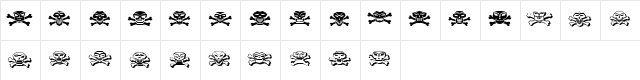 Cranium Regular  glyph index