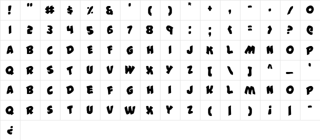 #44 Font Regular  glyph index