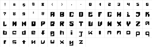 Never_Quit Regular  glyph index