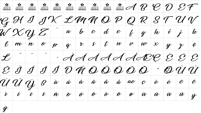 Awesome Season Personal Use Regular  glyph index