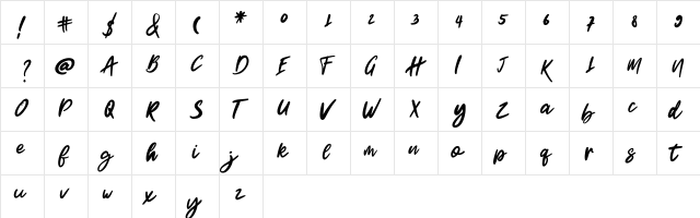 Diligent Regular  glyph index