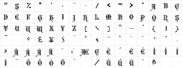 Flower Regular  glyph index