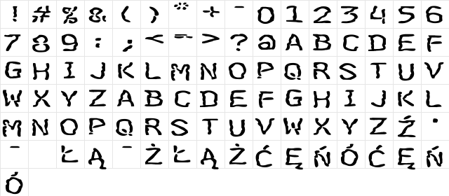 Floup Regular  glyph index