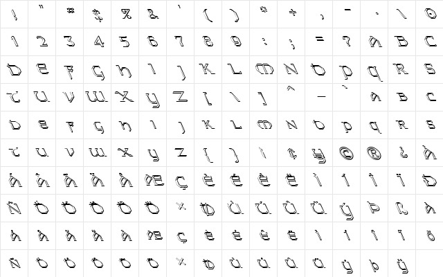 FZ JAZZY 31 3D LEFTY Normal  glyph index
