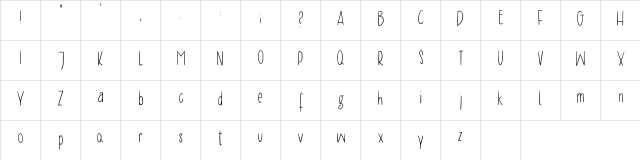 Abcl Regular  glyph index