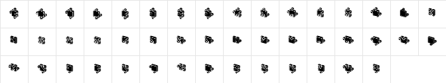 Jigsaw Puzzles 3D Filled Regular  glyph index