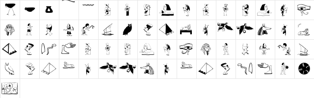 OldEgyptTwo Regular  glyph index