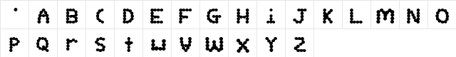 bubba Regular  glyph index
