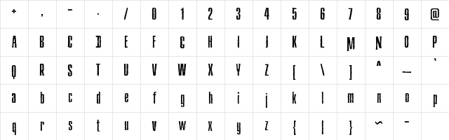 Deaffont Demo Regular  glyph index