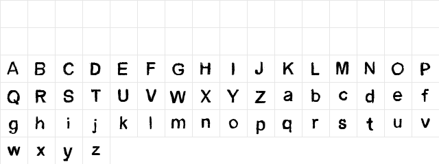 CF Blackboard Personal Regular  glyph index
