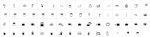 Slimfast Regular  glyph index