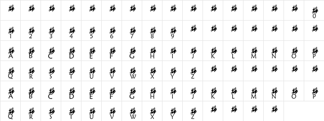pf_pegasus1 Regular  glyph index