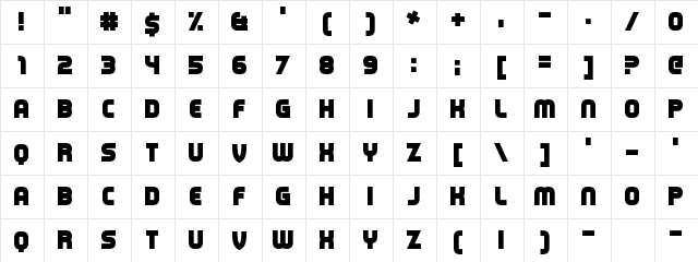 Capital Clickbait Regular  glyph index