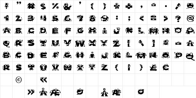 Mutaints Regular  glyph index
