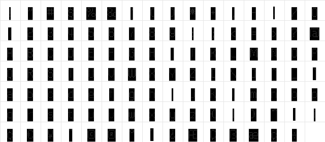 WagesLight Negative Regular  glyph index