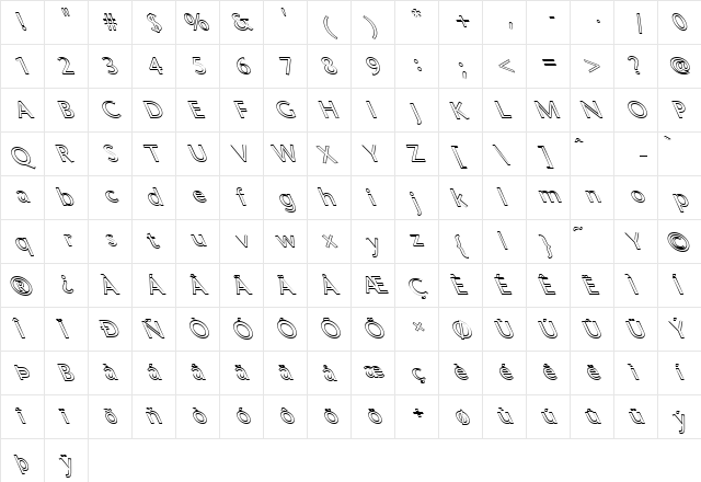 FZ BASIC 25 HOLLOW LEFTY Normal  glyph index