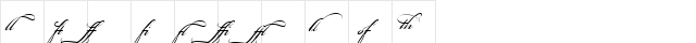 Bickham Script MM Regular  glyph index