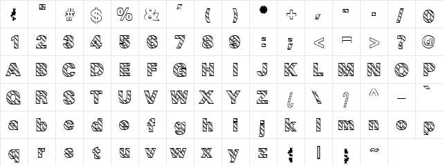 Super Market Regular  glyph index