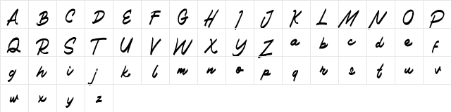 Haned FREE Regular  glyph index