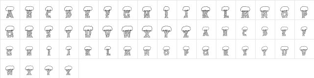 AlphaTrees Regular  glyph index