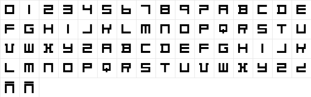 Theo Van Doesburg Regular  glyph index