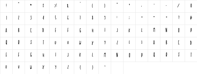 Cupcakie Cupcakie  glyph index