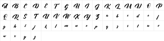 Wallington FREE Regular  glyph index