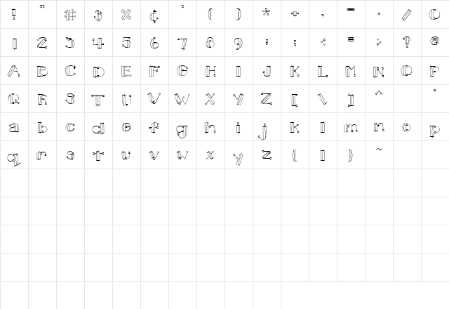 CK Slice Regular  glyph index