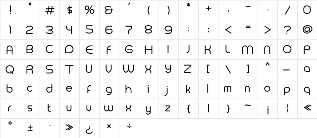 Diamonds Regular  glyph index