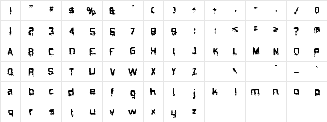 Nikita Thin Regular  glyph index