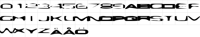Plattmask Normal  glyph index