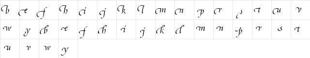 PoeticaSuppLowercaseBeginningsI RomanItalic  glyph index