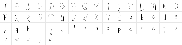 Bynda Demo  glyph index