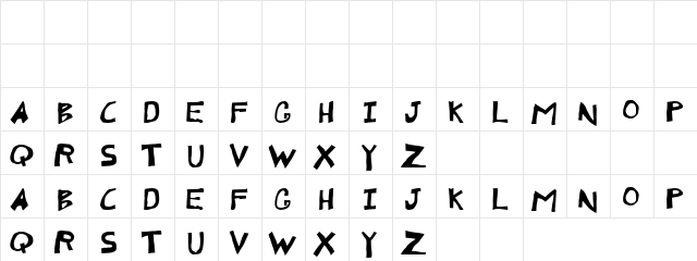 Monko Blocky  glyph index