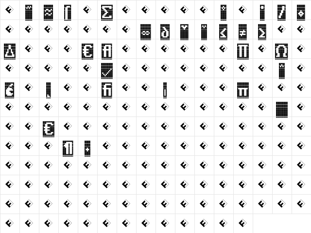 CallThree-NegativExp Regular  glyph index