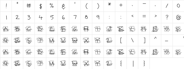 CK Sink Or Swim Regular  glyph index