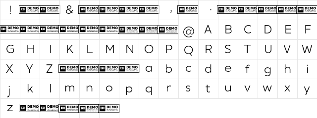 XXII Geom DEMO Book  glyph index