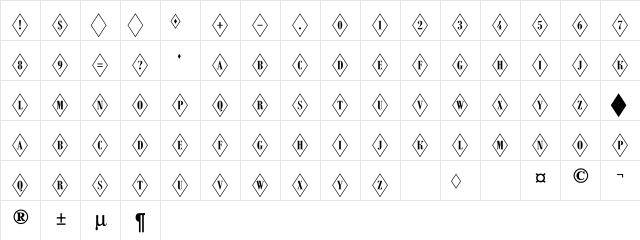 a_RombyOtl Regular  glyph index