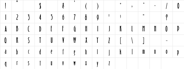 Gazel Bibe Regular  glyph index