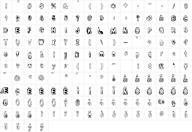 Bull Outline  glyph index
