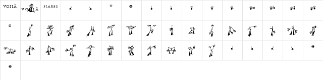 Voila Regular  glyph index