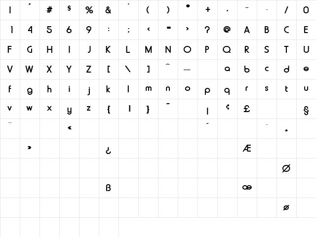 ConclaveSSK Bold  glyph index