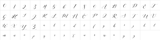 Laurence Regular  glyph index