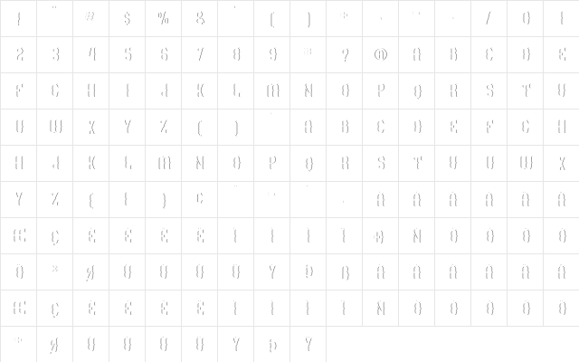 GRAM 03 Regular  glyph index