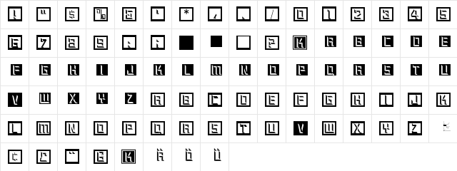 DigitalisHistory Regular  glyph index