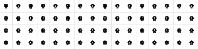 Flower Capitals Regular  glyph index